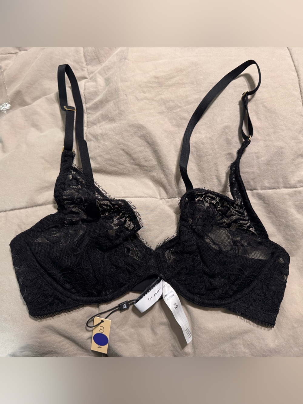 Cosabella Black Lace Underwire Bralette